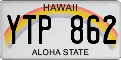 HI license plate YTP862