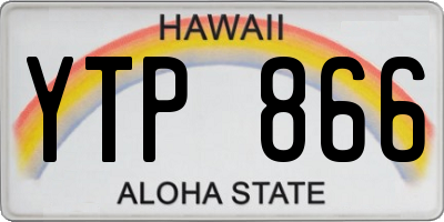 HI license plate YTP866