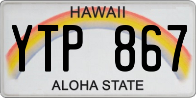 HI license plate YTP867