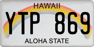 HI license plate YTP869