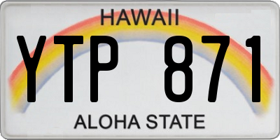 HI license plate YTP871