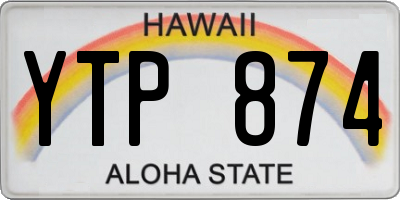 HI license plate YTP874
