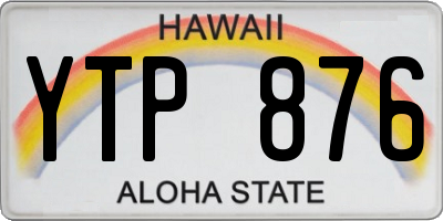 HI license plate YTP876