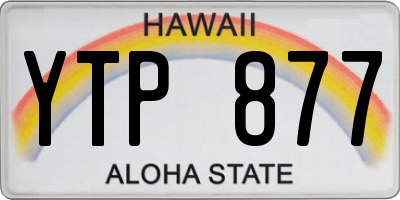 HI license plate YTP877