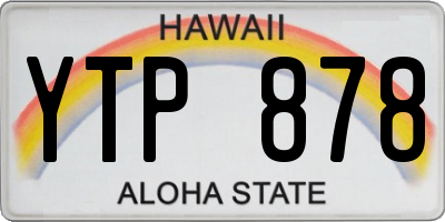 HI license plate YTP878