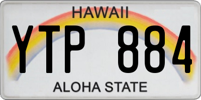 HI license plate YTP884