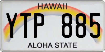 HI license plate YTP885