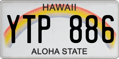 HI license plate YTP886