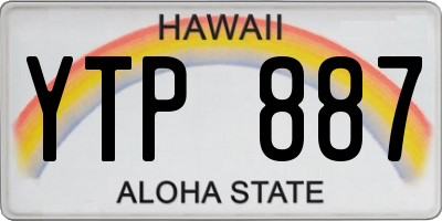 HI license plate YTP887