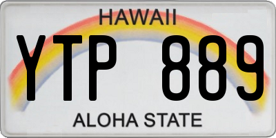 HI license plate YTP889