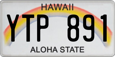 HI license plate YTP891