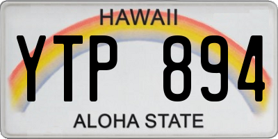 HI license plate YTP894