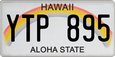 HI license plate YTP895