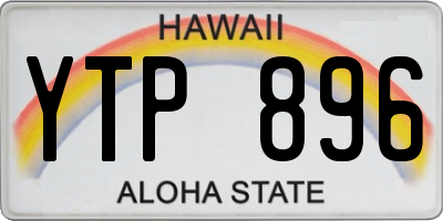 HI license plate YTP896