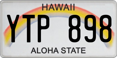 HI license plate YTP898