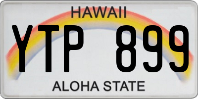HI license plate YTP899
