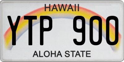 HI license plate YTP900