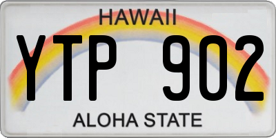 HI license plate YTP902
