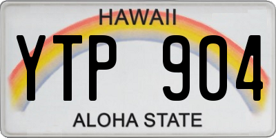 HI license plate YTP904