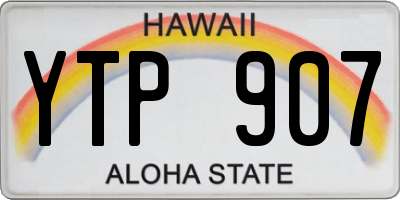 HI license plate YTP907