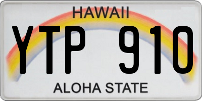 HI license plate YTP910