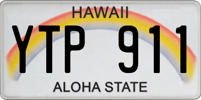 HI license plate YTP911