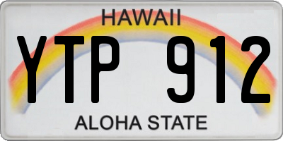 HI license plate YTP912