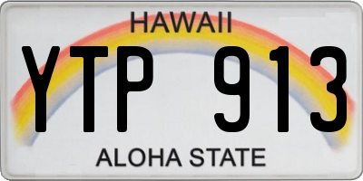 HI license plate YTP913