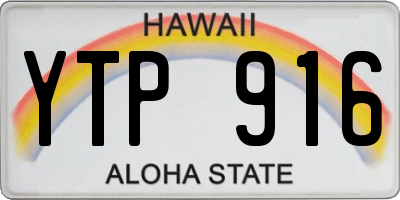 HI license plate YTP916