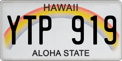 HI license plate YTP919