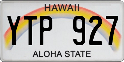 HI license plate YTP927
