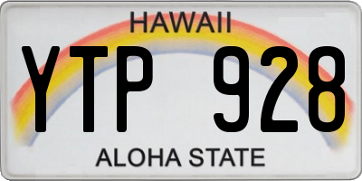 HI license plate YTP928