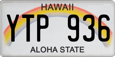 HI license plate YTP936