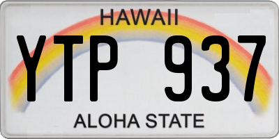 HI license plate YTP937