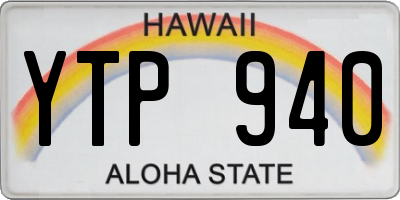 HI license plate YTP940