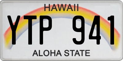 HI license plate YTP941