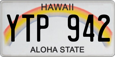 HI license plate YTP942