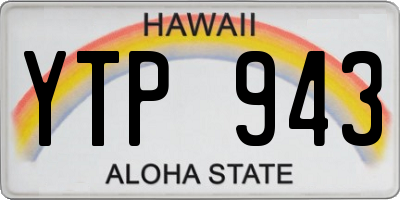 HI license plate YTP943
