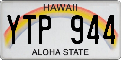 HI license plate YTP944