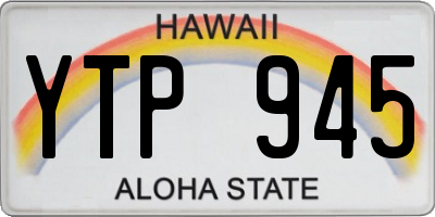 HI license plate YTP945