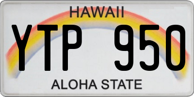 HI license plate YTP950
