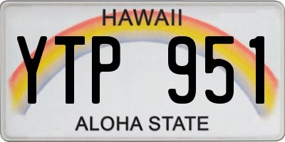 HI license plate YTP951