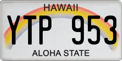HI license plate YTP953