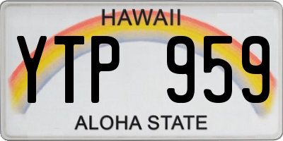 HI license plate YTP959