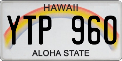 HI license plate YTP960