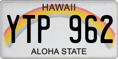HI license plate YTP962