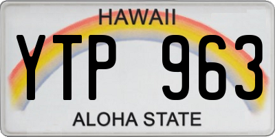 HI license plate YTP963