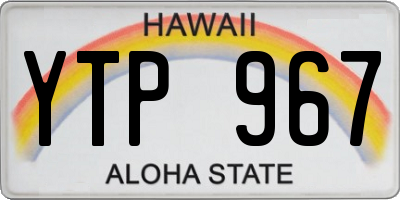 HI license plate YTP967