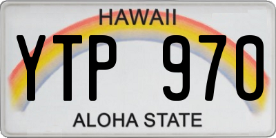 HI license plate YTP970