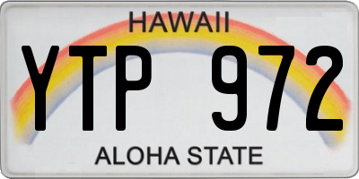 HI license plate YTP972